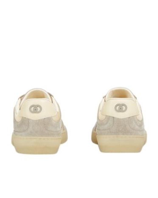 Gucci White 'G74' Low Top Sneakers With Logo Patch On The Side And Logo Lettering On The Tongue for men