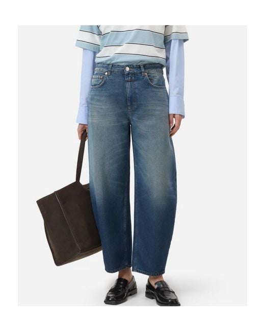 Closed Blue Jazzie Barrel Cropped Jeans