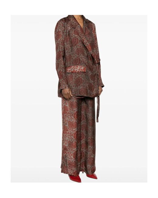 Uma Wang Brown Long-Sleeved Casual Jacket