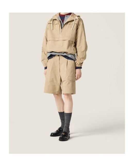 Miu Miu Natural Ripstop Blouson Jacket
