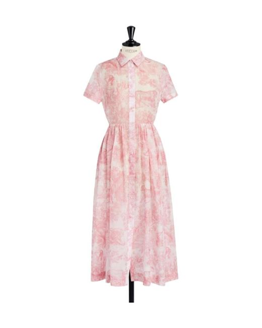Dior Pink Iviera Mid-Length Shirtdress