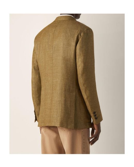 Zegna Green Cashmere Linen And Silk Jacket for men