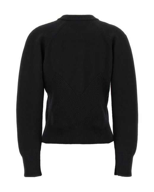 Alexander McQueen Black Chevron Corset Crewneck Jumper
