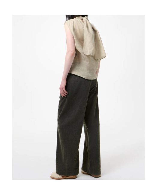 Our Legacy Natural Draped Scarf-Neck Top