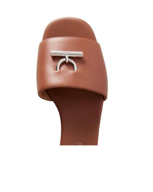 McQueen Brown T-Bar Slip-On Slides