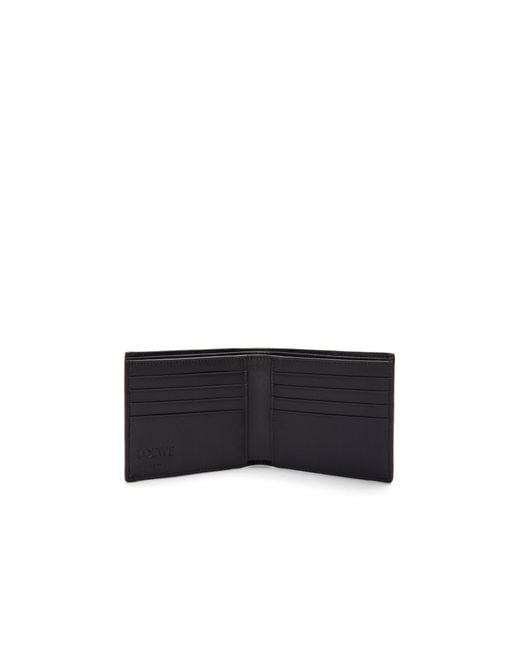 Loewe Black Stamped Logo Printed Bifold Wallet for men