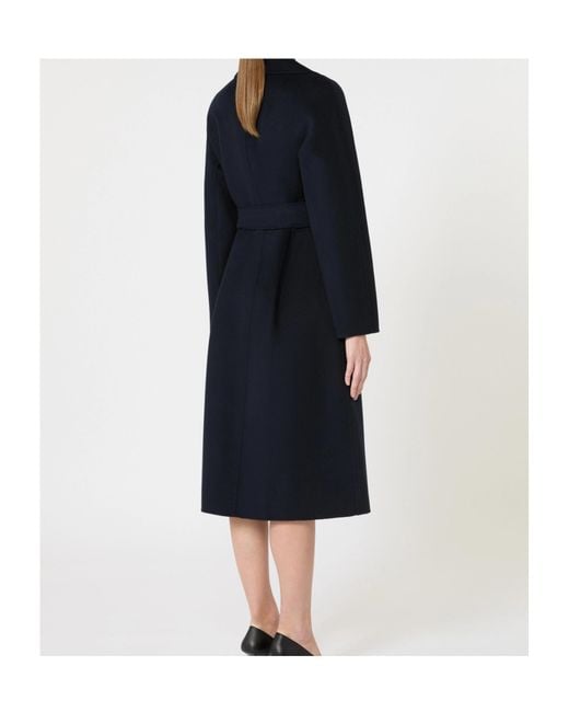 Max Mara Black Studio Cles Belted Coat