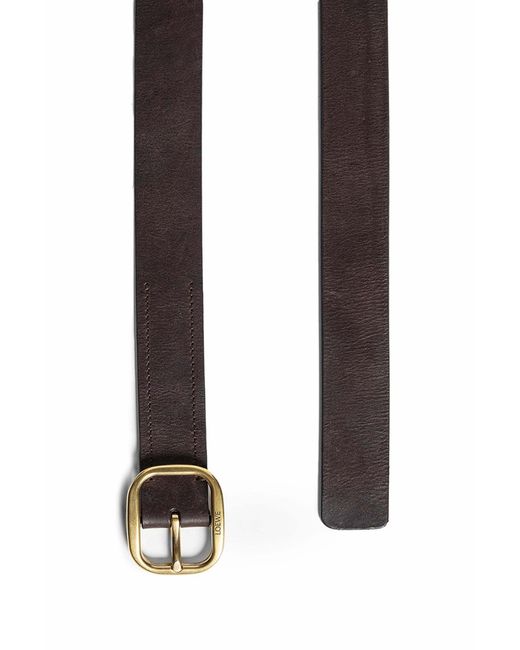 Loewe White Logo Engraved Belt