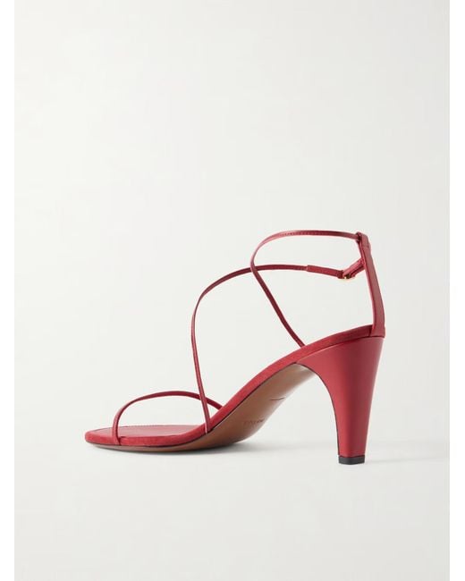 Neous Pink Solid Color Leather Sandals