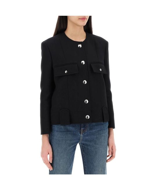 Khaite Black The Laybin Buttoned Jacket