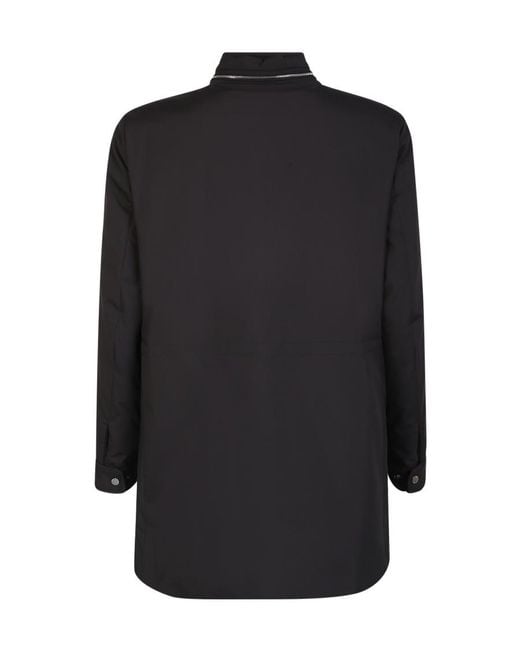Moorer Black Long-Sleeved Down Jacket for men