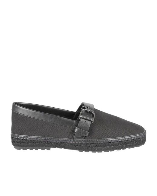 DSquared² Gray Logo Plaque Statement Flat Espadrilles for men
