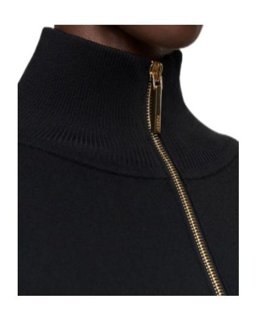 Joseph Black Sable Milano Balloon Sleeve Zip Jacket