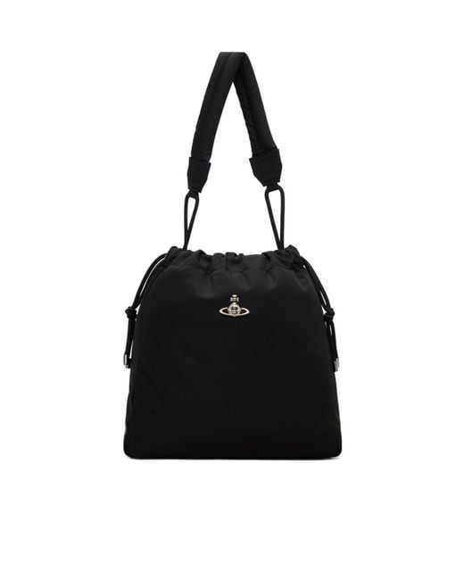 Vivienne Westwood Black Hilary Drawstring Shoulder Bag