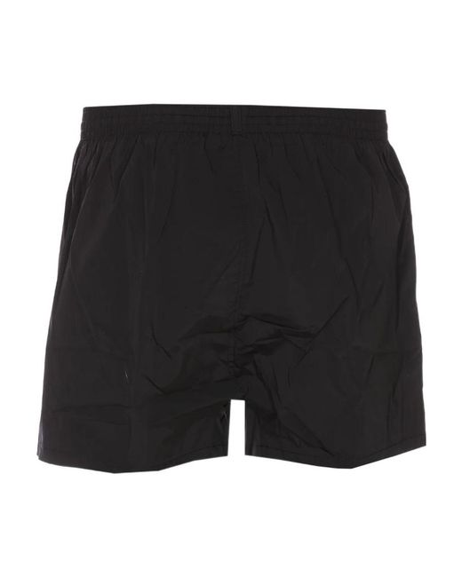 DSquared² Black Logo-Print Mini Shorts for men