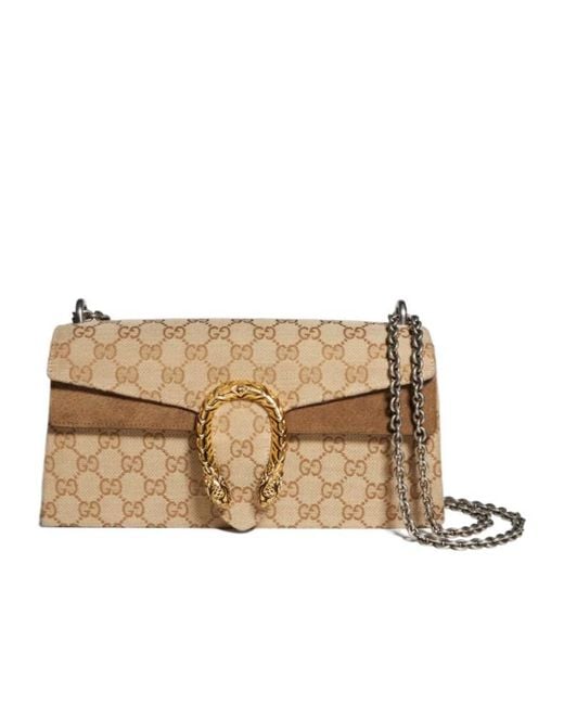 Gucci Natural Dionysus Monogrammed Medium Shoulder Bag