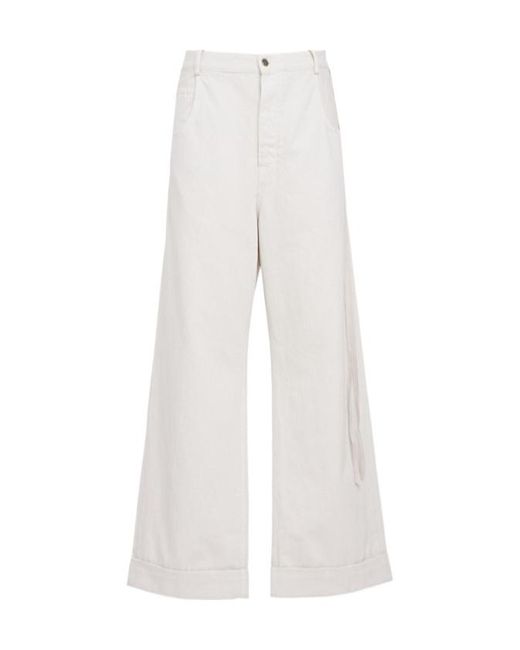 Ann Demeulemeester White Michael 5-Pocket High Comfort Pants for men