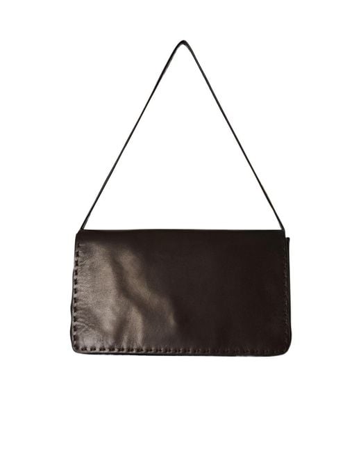 The Row Black Nuance Leather Shoulder Bag