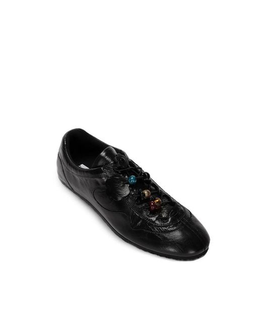 CECILIE BAHNSEN Black Lace-Up Low-Top Casual Shoes