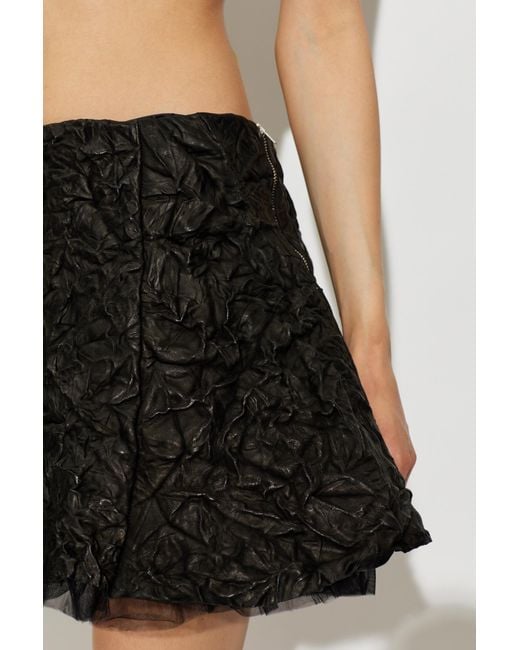 AVAVAV Black Pleated Midi Skirt