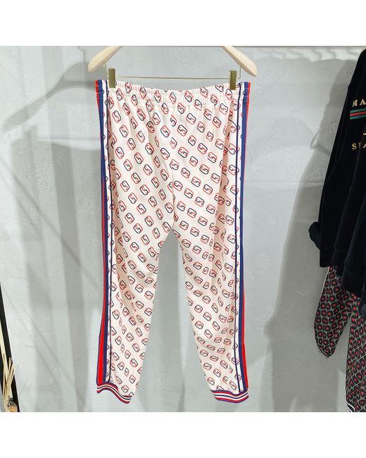 Gucci Pink Gg Printed Jogging Pant for men