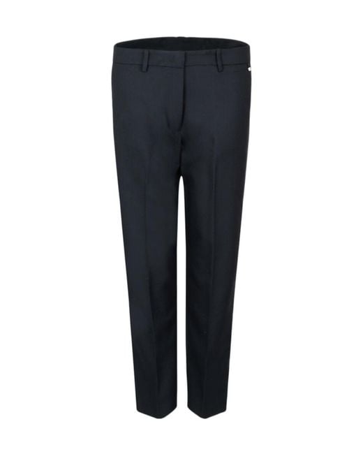 Herno Blue Casual Pants With Belt Loops