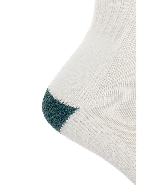 Dolce & Gabbana White Logo Stripe Socks for men