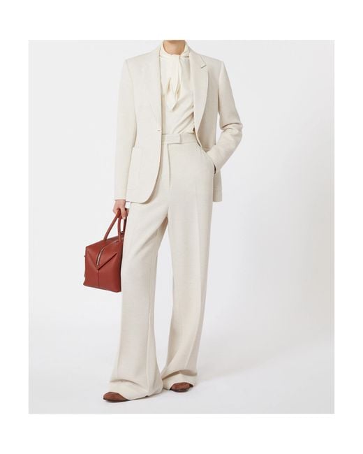 Max Mara White Utilita Single-Breasted Blazer