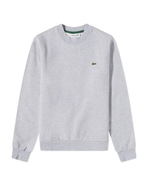 Lacoste Gray Fleece Crew Neck Sweatshirt for men