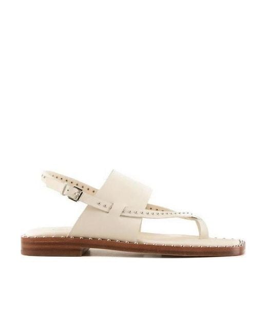 Ash White Medina Rivet Sandals