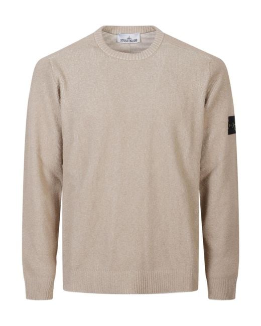 Stone Island Gray Crew-Neck Sweater for men