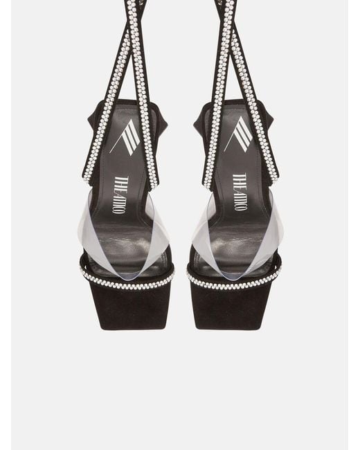 The Attico White Open-Toed High-Heeled Sandals