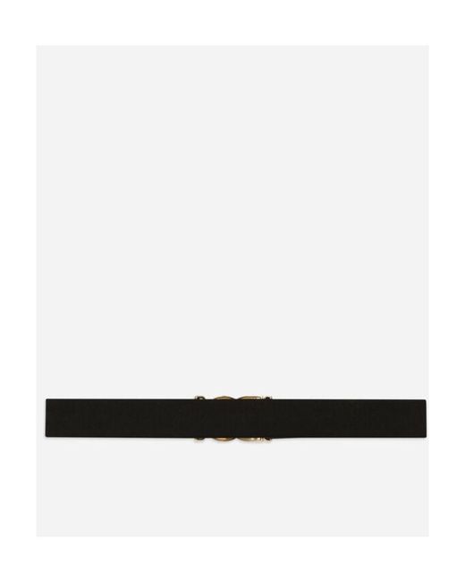Dolce & Gabbana White Logo-Plaque Belt