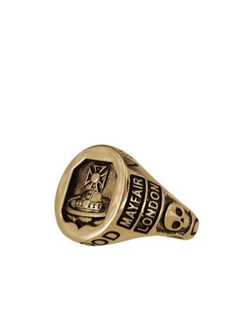 Vivienne Westwood Metallic Lancelot Chevalier Ring for men