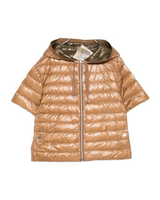 Herno Metallic Short-Sleeved Reversible Down Jacket