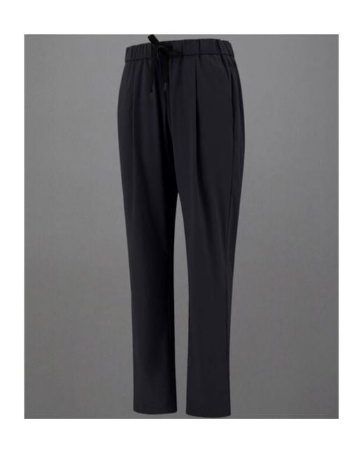Herno Black Ultralight Drawstring Trousers