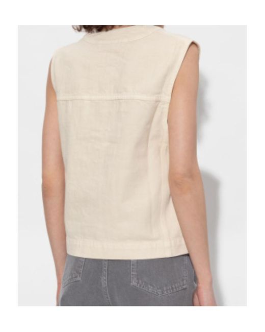 Lemaire Natural V-Neck Denim Vest