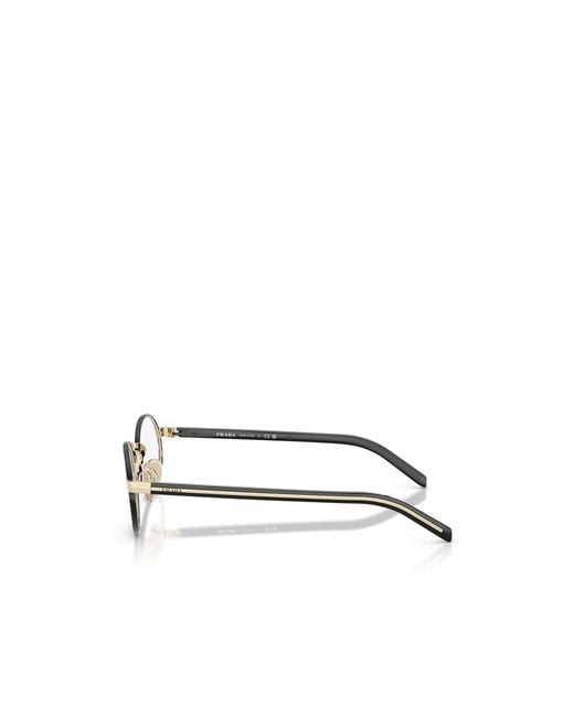 Prada White Eyewear Oval Frame Glasses