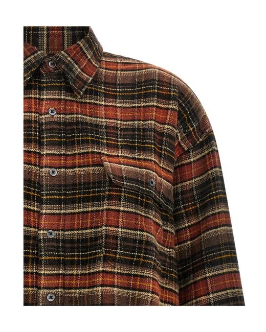 R13 Brown Plaid Shirt