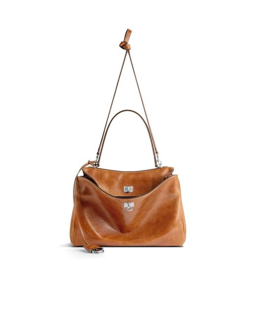 Balenciaga Brown Rodeo Medium Handbag