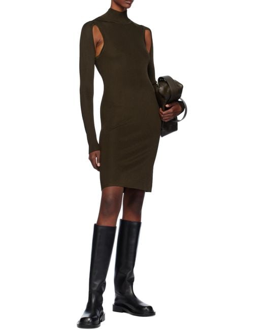 Helmut Lang Black Air Turtleneck Dress