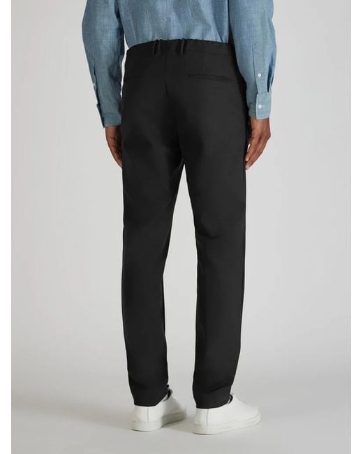 Incotex Black Button-Fastening Trousers for men