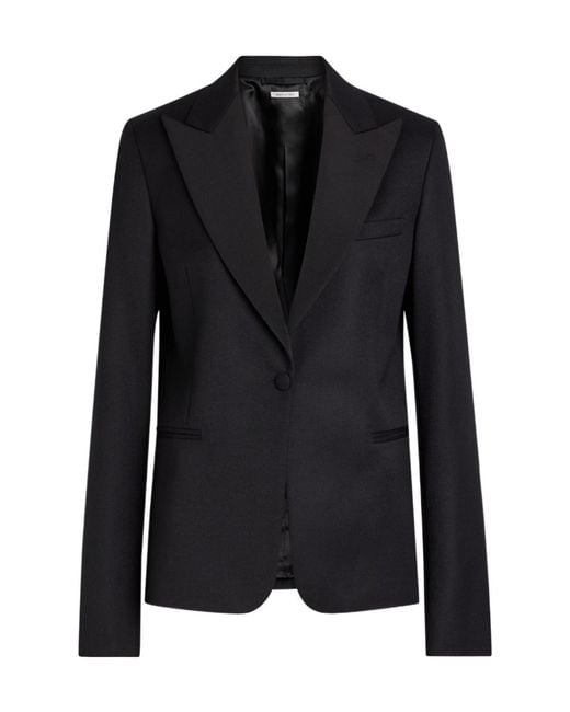 J.W. Anderson Black Tuxedo Wool Blazer
