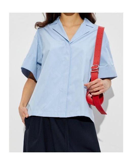 Jil Sander Blue Short Sleeved Shirt