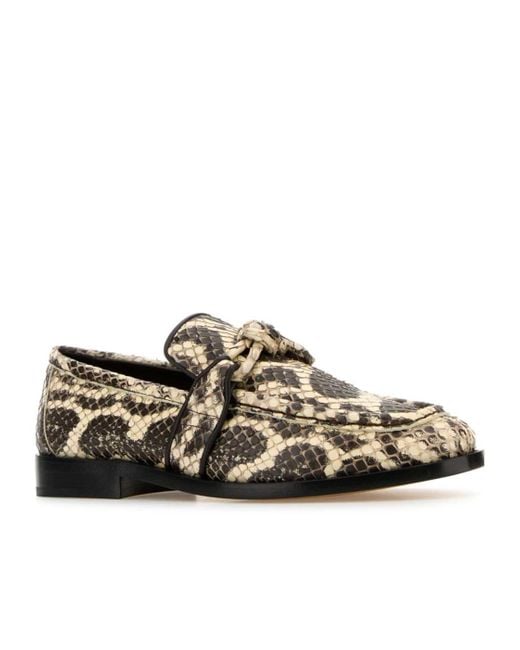 Bottega Veneta Black Embossed Astaire Loafers