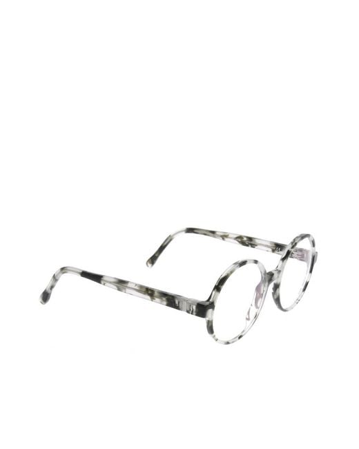 Mykita White Sienna Round Frame Glasses
