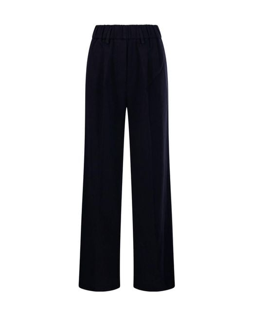 Forte_forte Blue Elasticated Loose Pant