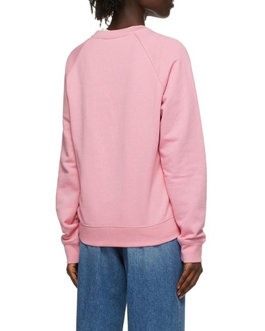 MSGM Pink Logo-Print Sweatshirt