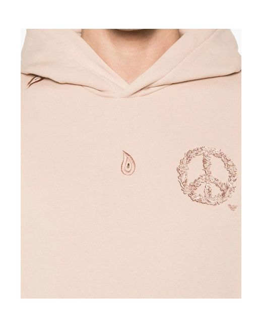 Emporio Armani Natural Embroidered Knit Sweater for men