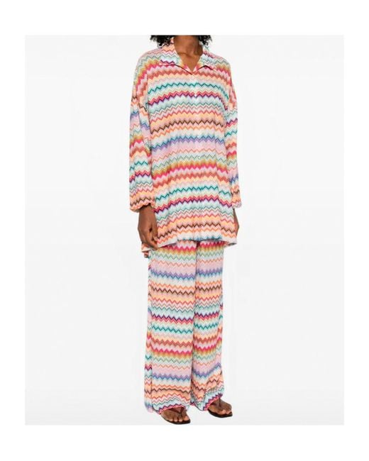 Missoni White Chevron-Patterned Shirt